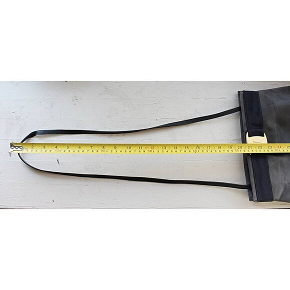 Salvatore Ferragamo - Vintage "Vara" Convertible Clutch in Blue Grey, Italy - Picture 10 of 11